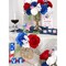 Patriotic 4th of July Flowers with American Flags for Independence Day